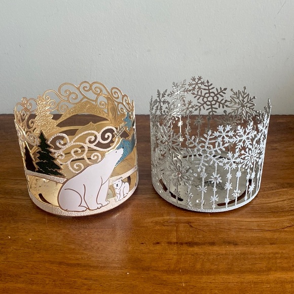 Bath & Body Works Decorative Winter/Holiday themed Candle Holders. - Picture 6 of 16